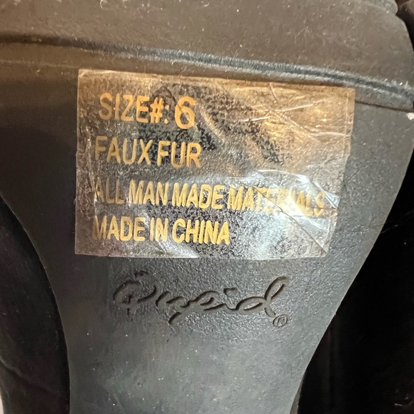 Qupid Lace-up Faux Fur Suede Booties - Picture 6 of 6